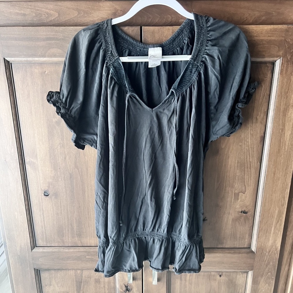 Just My Size- Women's Black Boho Style Shirt Size 2X
